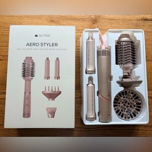 Sutra Aero Styler Hair Tool Set in Pink- with box- used twice